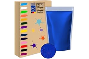 SOLNIT Holi Gulal Polvo Soluble en Agua Sesión de Fotos de Festival Natural Colores Rangoli Polvo Arcoiris Colorido Set Animales Baby Shower Boda Campamento de Verano (1 kg Azul)