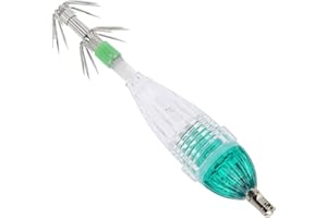 VGEBY Crochet Appât Léger, Pêche LED Calmar Crochet Appât Léger Leurre Lumière Forme de Calmar Vert Lumière Couleur Appât Lampe sous-Marine avec Crochet Accessoires d'outils de pêche