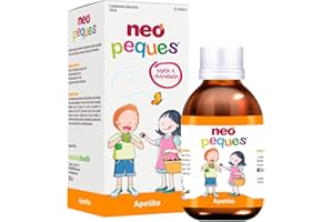 NEO PEQUES | Jarabe Infantil Apetito | 150 ml | Aumenta el Apetito y Disminuye la Sensación de Cansancio | A Base de Extractos de Plantas y Oligoelementos | Sabor Frambuesa