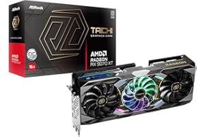 ASRock AMD Radeon RX 9070 XT Taichi 16 Go OC 3100 MHz 20 Gbps GPU GDDR6 256 Bits PCIe5.0 Dual BIOS 850 W RT+AI Accelerators 3X Système de Refroidissement HDMI2.1b DP2.1a Carte Graphique 12 V-2 x 6