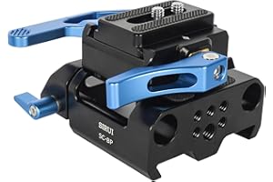‎SIRUI SIRUI Płyta podstawy kamery z dwoma zaciskami szyn prętowych 15 mm, płyta podstawy z płytką szybkiego zwalniania na statyw, ramię Rig, Follow Focus, SC-BP