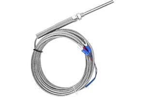 NIMOA Filettatura M8 PT100 termocoppia-resistenza al platino termocoppia 50mm sonda linea di temperatura sensore 0-400 ℃(5M)