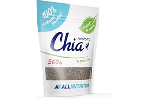 ALLNUTRITION Línea Verde Semillas de Chía Sin gluten Sin lactosa Sin soja Sin sal Apto para veganos Fuente de fibra de hierro Calcio Magnesio Omega 3.6 para adelgazar 500g