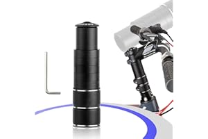 KAKVEIAI Rehausse Potence VTT, Bicyclette étendre Riser, Potence de Guidon, Adaptateur de hauteur de vélo, Rehausseur de guidon en alliage d'aluminium réglable, avec clé hexagonale, pour VTT Vélo de Route BMX