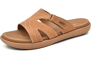 KuaiLu Womens Fashion Orthotic Slides Ladies Lightweight Athletic Yoga Mat Sandals Slip on Thick Cushion Slippers Sandals with Comfortable Plantar Fasciitis Arch Support