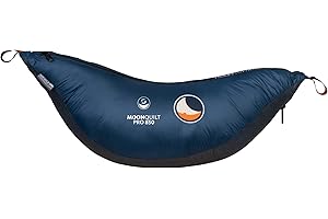 Ticket to the Moon MoonQuilt Pro 850 - Saco de dormir para hamaca (325 g, plumón RDS, azul oscuro, 210 x 135 cm)