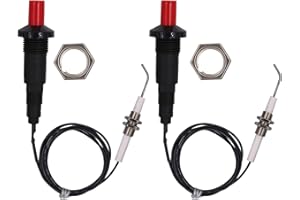 VISSQH 2 x Allumeur Piézoélectrique Allumeur en Céramique,Allumeur à Bouton avec câble,d'allumage à étincelle piézo,pour barbecue à gaz Allumeur à électrode- 30 cm
