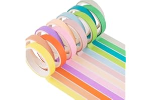 YUBX Magrissimo Washi Tape Set di 12 rotoli di nastro adesivo decorativo Washi Glitter Adesivo 8mm di larghezza (Candy Small)