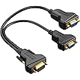 Benfei VGA Splitter Cable, VGA Y Splitter for Screen Duplication 1ft