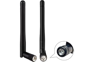 KHIYQILO Antenna WIFI Dualband 2.4GHz 5.8GHz MIMO 3dBi Connettore RP-SMA Set di 2 Antenne per WLAN Router Scheda di Rete Wireless Sicurezza IP Camera Video Sorveglianza Monitor Antenna Bluetooth