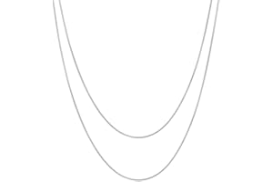 Happiness Boutique Collana Multifilo Color Argento | Delicata Collana Doppia Catenina Bijoux Acciaio Inossidabile