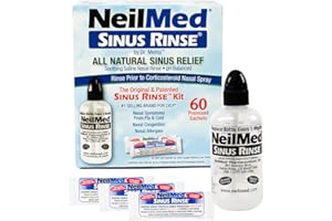 NeilMed Sinus Rinse Original Kit, Squeeze Bottle + 60 Sachets