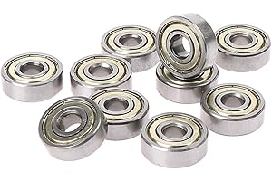 ExcInter 10Pcs ZZ695 5 * 13 * 4mm Deep Groove Ball Bearings Miniature Sealed High-speed Low-noise High-precision Corrosion Resistant Stainless Steel