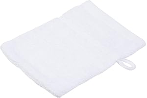 Gözze - Gant de Toilette, Lot de 4, Doux et absorbant, 100% Coton, 16 x 21 cm - Blanc