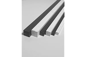 Tige carrée en PVC 40 x 40 mm, gris, longueur 500 mm ALTintec®