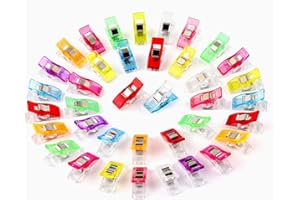 ‎HAMIIS ilauke 60 Stoffklammern Wonder Clips Mehrfarbig Nähen Zubehöre Kunststoff Patchwork Buckle Multi-Use Nähmaschinenhelfer Kurzwaren (60 Mischung)