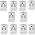 Hi-Plasst Type D Multiple Socket (10 Pieces) - 3 Pin Multi Plug With Dual Inputs for Computer, PC, Laptop, Phone - 2 in 1 Extension