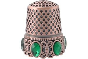 SG Store 1 Protector de Dedos de Metal Vintage de 24 X 20 Mm para Bordado Y Reparación de Costura (cobre Rojo)