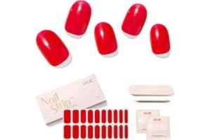 NAILOG Autocollant Ongle Gel UV | 20Pcs Faux Ongles Autocollants Adhesif | Semi-durci Vernis Autocollant Ongles UV Pour Nail Art,Jelly Crush