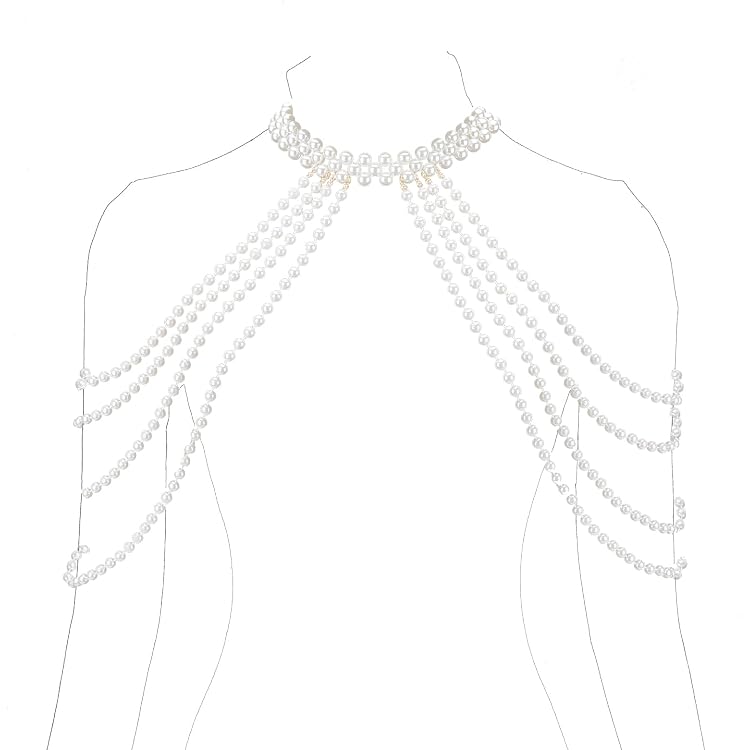 Chaîne D'épaule Strass Et Perles NICENEEDED - Accessoire Bling Pour Bikini Et Tenues Sexy