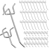 50 x Hooks for Boards Metal Pegboard Hooks for Panel Wall Perforated DIY Panel Perforated Wall Plate Retail Display Rack 2 in