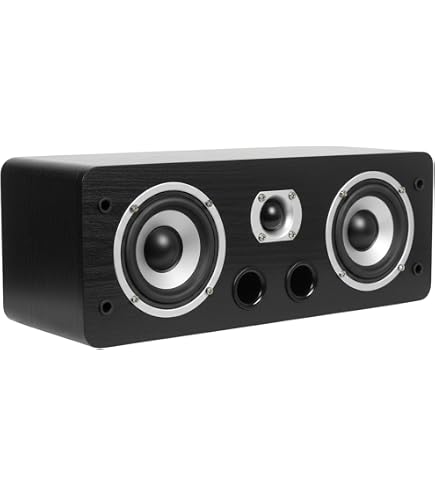 DYNAVOICE Diffusore Centrale Definition DC-5 – Doppio Woofer Kevlar 5,25", Tweeter Super Audio, Finitura Rovere Naturale – 180W, 6 Ohm