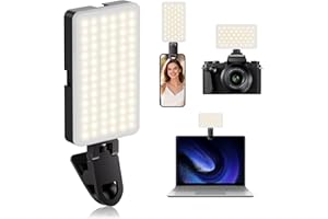 SUNSERY BNEHHOV Luce per Foto, 90 LED Luce Video, CRI 95+ Luce per Telefonica Ricaricabile da 1800 mAh con 3 Modalità e 10 Livelli di Luminosità per Telefono, iPad, Laptop, Fotocamera