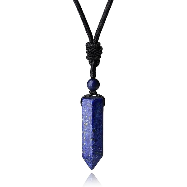 Collier En Cristal De Guérison Réglable – Pendentif Hexagonal En Pierre Naturelle, Cordon Ajustable 46-70 Cm