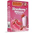 BAKERS Milk Shake Mix | All Flavour | East to Prepare | Silky Smoothy | Instant Premix | No Sugar Needed | Pack of 4 (100 gm x 4) (400GM(100gm X 4), Strawberry)