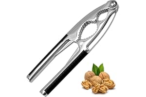 HONGTELLOR Nutcracker Kitchen Tool, Tool for Nuts,Funnel Walnut Pliers, Walnut Cracker Nutcracker Anti-Splash Nutcracker (Black)