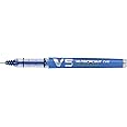 Pilot V5 Cartridge System Liquid Ink Rollerball 0.5mm Tip- Blue, Box of 10, BXC-V5-L-BG