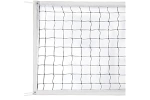 CJBIN Filet Volley Piscine, 9,5 m x 1 m Filet Badminton Portable, Pliable Filet Piscine Volley Exterieur avec Câble Métallique davion et Sac de Transport pour Jardin, Piscine, Cour, École, Plage