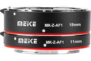MEKE Meike MK-Z-AF1 Metall Autofokus Makro Verlängerungsrohr Set (11mm+18mm) Kompatibel mit Nikon Z5 Z6 Z6II Z7 Z7II Z50