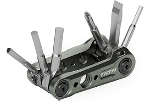 Tilta Mini kit d'outils Multifonctions, 6 en 1 Set d'outils pliants avec 6 clés à molette, Outil pour caméra pour Le démontage d'équipement - Vert épicéa TA-MMT-SG