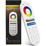 SEZO LM091 2.4G RF Fernbedienung Ersatz Kompatibel mit RGBCCT WB5 LM053 Helligkeit Farbmodus einstellbar LED Controller 4-Kan