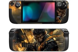 playvital Custom Stickers for Steam Deck LCD, Full Set Protective Skin Decal for Steam Deck - Wasteland Wukong