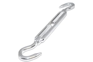 IDT TRADE Nirosta - Tensores M10 forma B ganchos 2 unidades acero inoxidable EN 1.4401 tornillo tensor A4 Nirosta