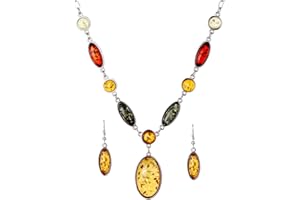 YAZILIND Jewelry Sets Tibetan Silver Pendant Necklace Water Drop Earrings Set Jewellery for Women