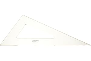 Graphoplex Equerre 60° 3 bords droits 32 cm Transparent