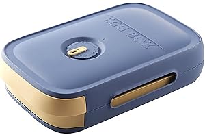 Qaestuan Hueveras para Frigorífico, Organizador Huevos Nevera con Fecha, Tipo Cajón Dispensador de Huevos, Organizador de Huevos de Cocina de Plástico, Bandeja de Huevos para 21 Huevos, Azul