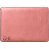 LOS CAJA Minimalist 13 İn&ccedil; Laptop Kılıfı, Vegan Deri, Su İtici &Ouml;zellikli, Bilgisayar Notebook Laptop &Ccedil;antası (Toz Pembe, 13 İ