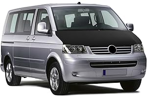 ZWPARTS Car Bonnet Bra Suitable for VW T5 2003-2009, Hood Bra Bonnet Bra Black Stone Guard Full Bra Bonnet Bra Covers the Entire Hood