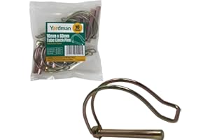 YARDMAN 10-pcs Pipe Tube Linch Lynch Pin 10mm x 60mm for 55mm Shaft Lock Clip