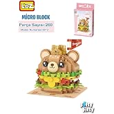Loz Micro Block Serisi Sevimli Burger 260 Par&ccedil;a Oyuncak Yapım Seti FFLZ-8812