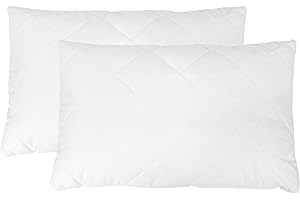 ZOLLNER Zestaw 2 poduszek dekoracyjnych, Mikrofibra, 40x60 cm, 320g, Biały