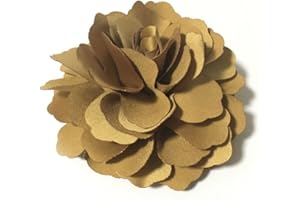 Meilliwish Camelie Fiore Molletta E Pin di Brooch (A74)(MuStelladGiallo)