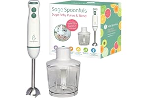 SAGE SPOONFULS Baby Food Maker - Immersion Blender with Food Processor Attachment