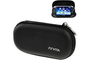 Lupo PS Vita Case 1000/2000 - Shockproof Hard Shell Travel Case for PlayStation Vita & PSP 3000 Protective Storage (Black, 195x100x32mm)