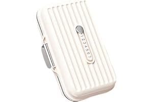Ptyism Pill Organiser Travel Case，Travel Pill Box（White）Portable Medicine Box，Travel Pill Organizer Small For Travelling，Storage of Vitamins and Daily use etc