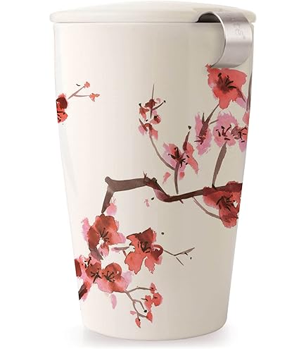 Tisanière En Porcelaine Easy Life – Filtre Inox, Motif Roses In Bloom, Lavable Au Lave-vaisselle (env. 300 Ml)